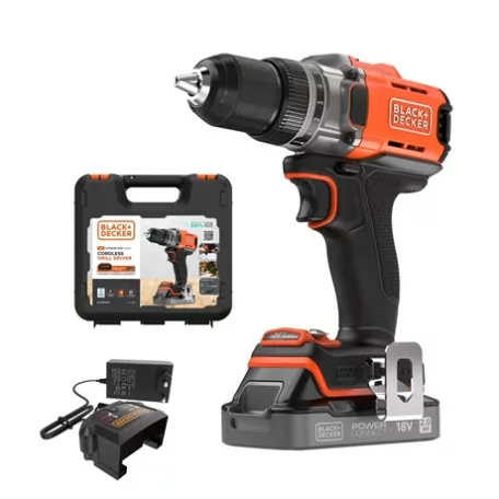 Black and Decker AKKUS FÚRÓ-CSAVARÓZÓ 18 V 1x 2.0 AH KOFFERBEN BCD382D1XK-QW