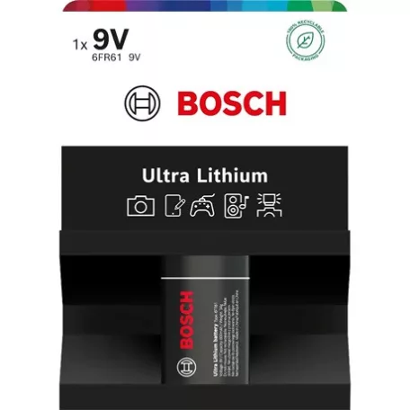 Bosch ELEM LÍTIUM 9V 1-BLISZTER 6FR61UL1B/00
