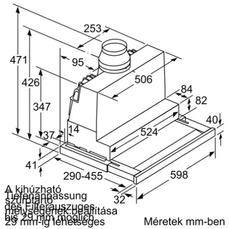 Bosch PÁRAELSZÍVÓ BEÉPÍTHETŐ DFS067K51