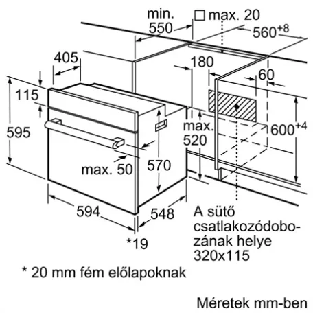 Bosch SÜTŐ BEÉPÍTHETŐ ELEKTROMOS HBF133BR0