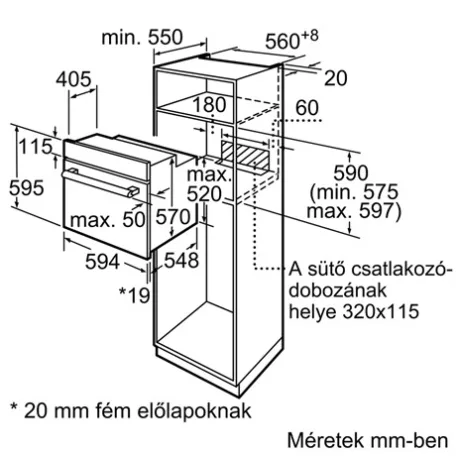 Bosch SÜTŐ BEÉPÍTHETŐ ELEKTROMOS HBF133BR0