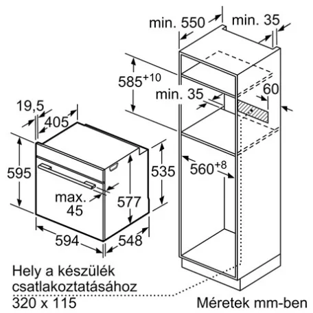Bosch SÜTŐ BEÉPÍTHETŐ HBG7741W1