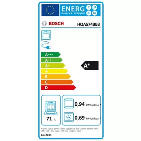 Bosch SÜTŐ BEÉPÍTHETŐ GŐZ FUNKCIÓVAL HQA574BB3