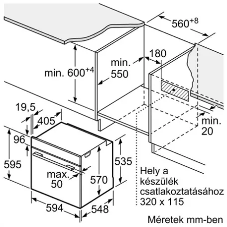 Bosch SÜTŐ BEÉPÍTHETŐ GŐZ FUNKCIÓVAL HRG272EB3