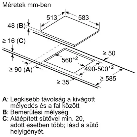 Bosch FŐZŐLAP BEÉPÍTHETŐ  KERÁMIA PKE645BA2E