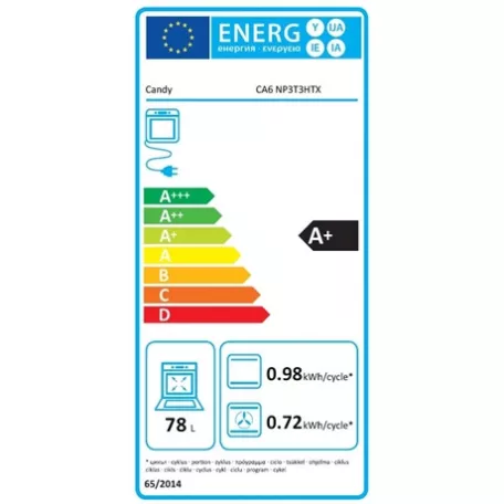 Candy SÜTŐ BEÉPÍTHETŐ ELEKTROMOS CA6 NP3T3HTX