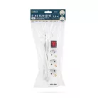 Delight ELOSZTÓ 3-AS, 1,5 M,  2 X USB-VEL, KAPCSOLÓS 20221U