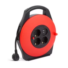   Delight KÁBELDOB 10 M KÁBELLEL, 2X USB, 3 X 230V, 3X1,5 MM2, IP20 20239