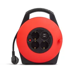  Delight KÁBELDOB 10 M KÁBELLEL, 2X USB, 3 X 230V, 3X1,5 MM2, IP20 20239