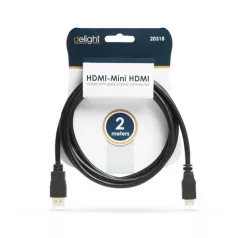Delight HDMI - HDMI MINI KÁBEL -2M- HIGH PERFORMANCE 20318