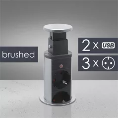 Delight REJTETT ELOSZTÓ 3-AS USB-VEL 20430BU
