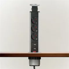 Delight REJTETT ELOSZTÓ 3-AS USB-VEL 20430BU