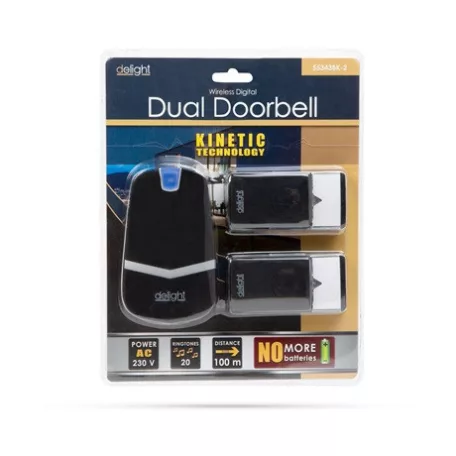 Delight VEZETÉK NÉLKÜLI CSENGŐ 55343BK-2