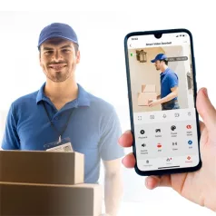   Delight Smart SMART WI-FI-S VIDEÓ KAPUTELEFON AKKUMULÁTOR, KÜLSŐ 55387BK