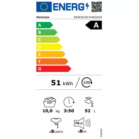 Electrolux MOSÓGÉP ELÖLTÖLTŐS EW6F2412E