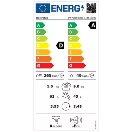 Electrolux MOSÓ-SZÁRÍTÓGÉP GŐZ FUNKCIÓVAL EW7W5697QE