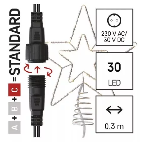 Emos CSILLAG CSÚCSDÍSZ 30LED D1ZW01