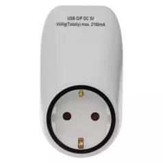 Emos ALJZAT 2XUSB SCHUKO, FEHÉR P0072