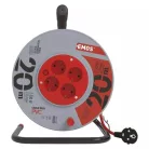 Emos KÁBELDOB 20 M / 4 ALJZAT / PIROS / PVC / 230 V / 1 MM2 P09220