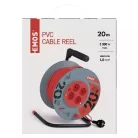 Emos KÁBELDOB 20 M / 4 ALJZAT / PIROS / PVC / 230 V / 1 MM2 P09220