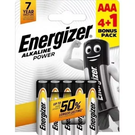 Energizer ELEM POWER ALKÁLI AAA 4 + 1 EPAAAB4+1