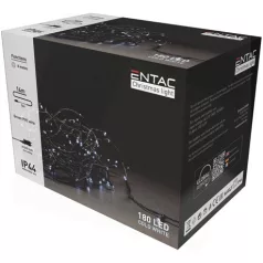 Entac KARÁCSONYI FÜZÉR IP44 180 LED 6400K ECL-180-CW