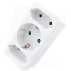  Entac HÁLÓZATI ADAPTER 3 ALJZAT (1 FÖLDELT, 2 EURO) EPAG-1EE2E