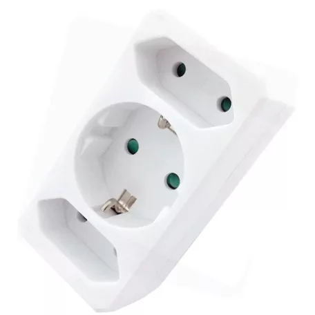 Entac HÁLÓZATI ADAPTER 3 ALJZAT (1 FÖLDELT, 2 EURO) EPAG-1EE2E