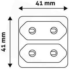 Entac HÁLÓZATI ADAPTER 2 ALJZAT (2 EURO) EPAG-2E