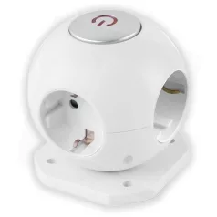  Entac GÖMB ELOSZTÓ 4 FOGLALATTAL, KAPCSOLÓVAL 1.5M 3G1.5 ESC1.5G3-GLOBE
