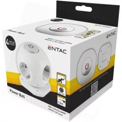   Entac GÖMB ELOSZTÓ 4 FOGLALATTAL, KAPCSOLÓVAL 1.5M 3G1.5 ESC1.5G3-GLOBE