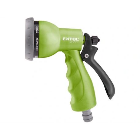 Extol Craft PISZTOLY SZÓRÓFEJ, LOCSOLÓ, ERGONOMIKUS , MŰANYAG 7 FÉLE SUGÁR, KUPLUNG CSATLAKOZÓVAL 70113