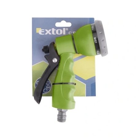 Extol Craft PISZTOLY SZÓRÓFEJ, LOCSOLÓ, ERGONOMIKUS , MŰANYAG 7 FÉLE SUGÁR, KUPLUNG CSATLAKOZÓVAL 70113