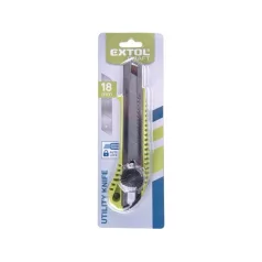   Extol Craft TAPÉTAVÁGÓ KÉS, 18MM, FÉMHÁZ, CSAVAROS RÖGZ. AUTOLOCK , BLISZTEREN 955007