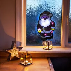   Family Christmas ABLAKDEKORÁCIÓ MIKULÁS, LED-ES PVC 56530E