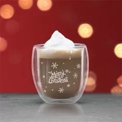   Family Christmas ÜVEGPOHÁR KARÁCSONYI DUPLAFALÚ 300 ML 57176E