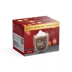   Family Christmas ÜVEGPOHÁR KARÁCSONYI DUPLAFALÚ 300 ML 57176E