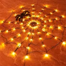 Family Halloween PÓKHÁLÓ FÉNYFÜGGÖNY PÓKKAL,  60 DB LED, USB 58150