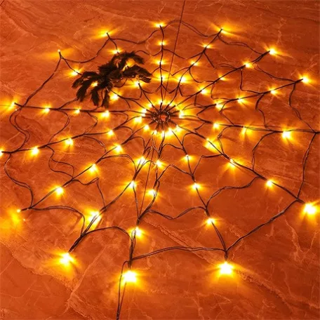 Family Halloween PÓKHÁLÓ FÉNYFÜGGÖNY PÓKKAL,  60 DB LED, USB 58150