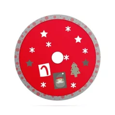   Family Christmas KARÁCSONYFA ALÁ TERÍTŐ 97 CM, SZÜRKE-PIROS 58277A
