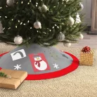 Family Christmas KARÁCSONYFA ALÁ TERÍTŐ 97 CM, PIROS-SZÜRKE 58277B