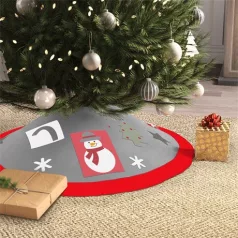   Family Christmas KARÁCSONYFA ALÁ TERÍTŐ 97 CM, PIROS-SZÜRKE 58277B