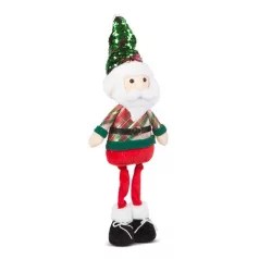   Family Christmas KARÁCSONYI TEXTIL MIKULÁS FIGURA TELESZKÓPOS LÁBBAL 58759A
