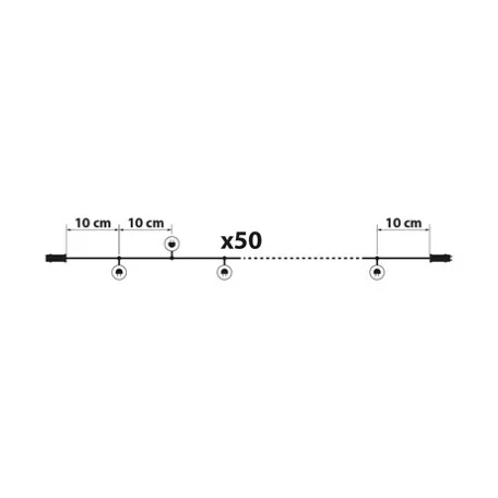 Family Decor LED FÉNYFÜZÉR 5,2 M, HIDEGFEHÉR 58900B