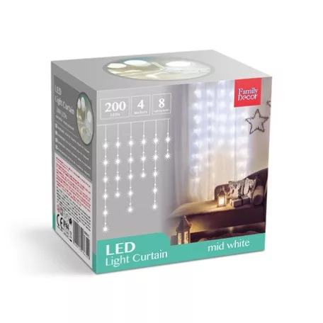 Family Decor LED FÉNYFÜGGÖNY 4,2 M KÖZÉPFEHÉR 58901C
