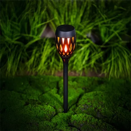Garden of Eden LED-ES SZOLÁR LÁMPA, LESZÚRHATÓ/FALI, LÁNGEFFEKT 11262D