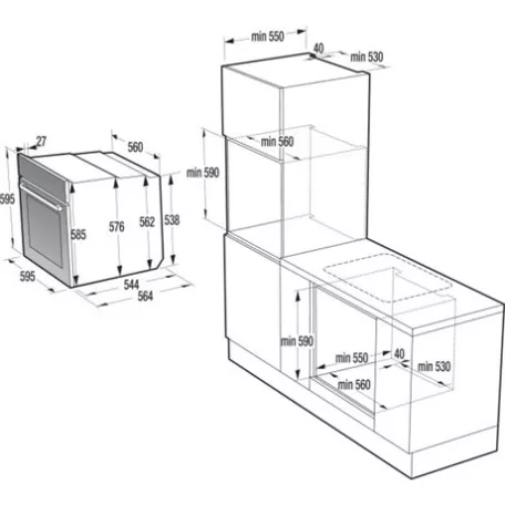 Gorenje SÜTŐ BEÉPÍTHETŐ BFGPYROSTEAM