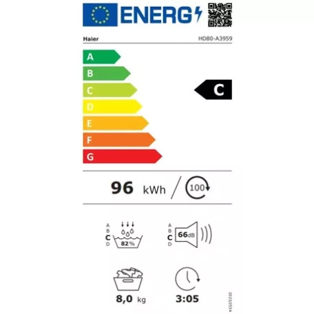 Haier SZÁRÍTÓGÉP HŐSZIVATTYÚS HD80-A3959-S