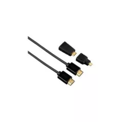   Hama TL HIGH SPEED HDMI KÁBEL ETHERNETTEL + MICRO/MINI ADAPTER, 1,5M 122227