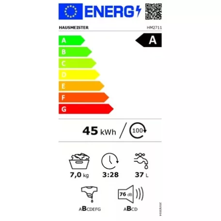 Hausmeister MOSÓGÉP ELÖLTÖLTŐS KESKENY HM2711